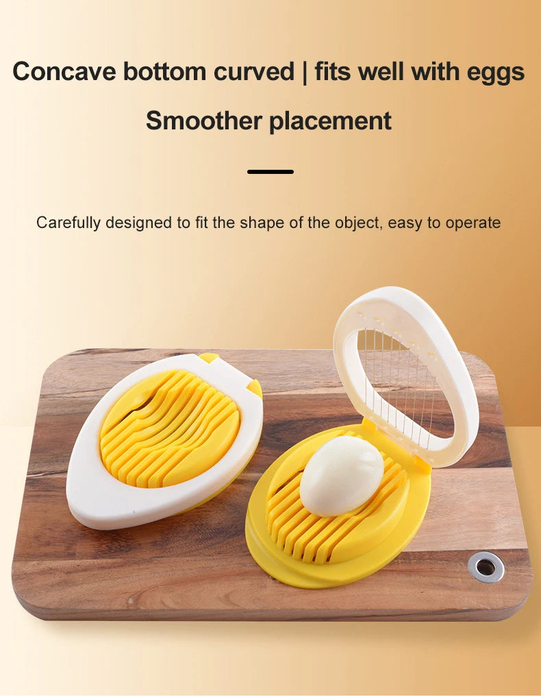 1pc Stainless Steel Multi-purpose Egg Cutter Light and Convenient Creative Egg Slicer Egg Divider Kitchen Accessory