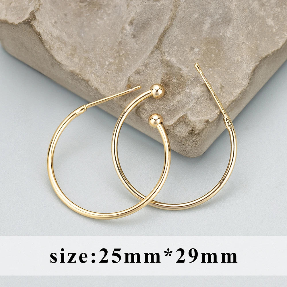 GUFEATHER MC19,jewelry accessories,18k gold plated,pass REACH,nickel free,round ring,charms,jewelry making,diy earrings,6pcs/lot - AMULET RING STORE