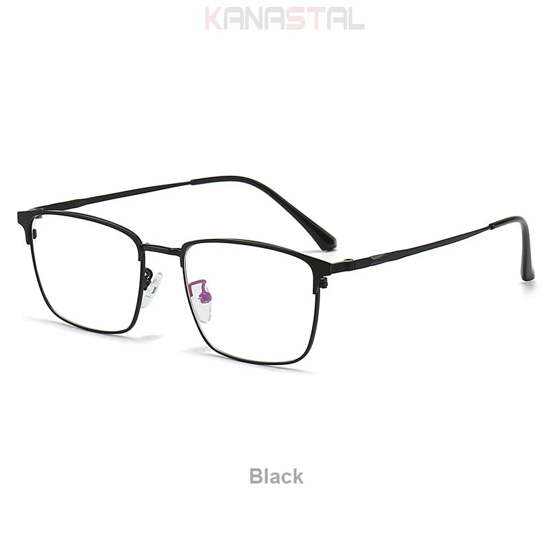 Men Prescription Glasses Optics Lenses Reading Glasses Women Blue Light Blocking Myopia Eyewear Metal Titanium Eyeglasses Frame