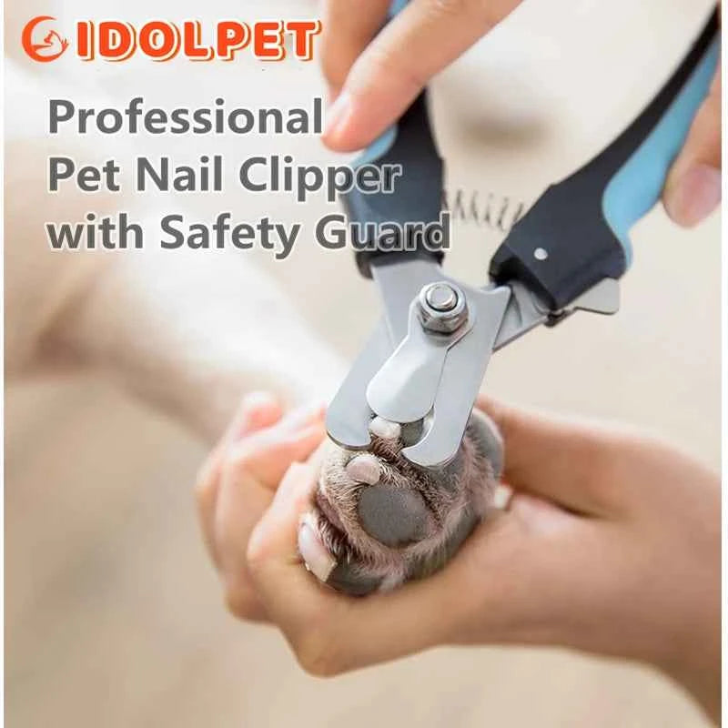 Professional Pet Nail Clipper with Safety Guard Stainless Steel Scissors Cat Dog for Claw Care Grooming Supplies Size Fits - AMULET RING STORE
