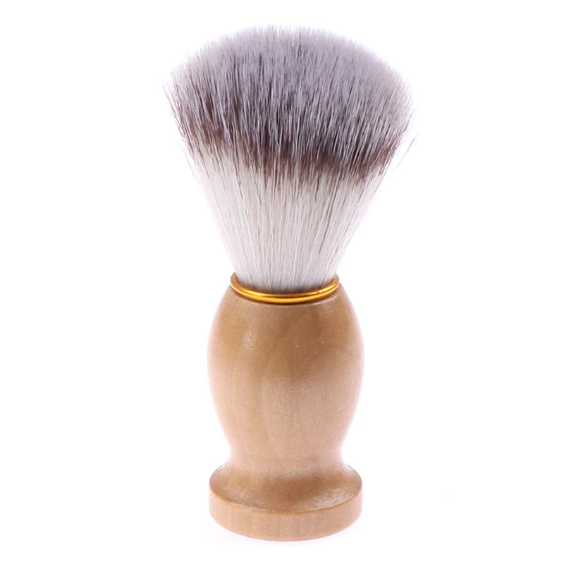 Natural Badger Hair Men's Shaving Brush Barber Salon Men Facial Beard Cleaning Appliance Shave Tool Razor Brush With Wood Handle