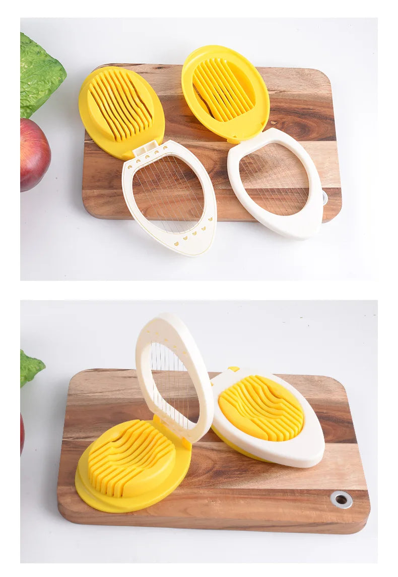 1pc Stainless Steel Multi-purpose Egg Cutter Light and Convenient Creative Egg Slicer Egg Divider Kitchen Accessory