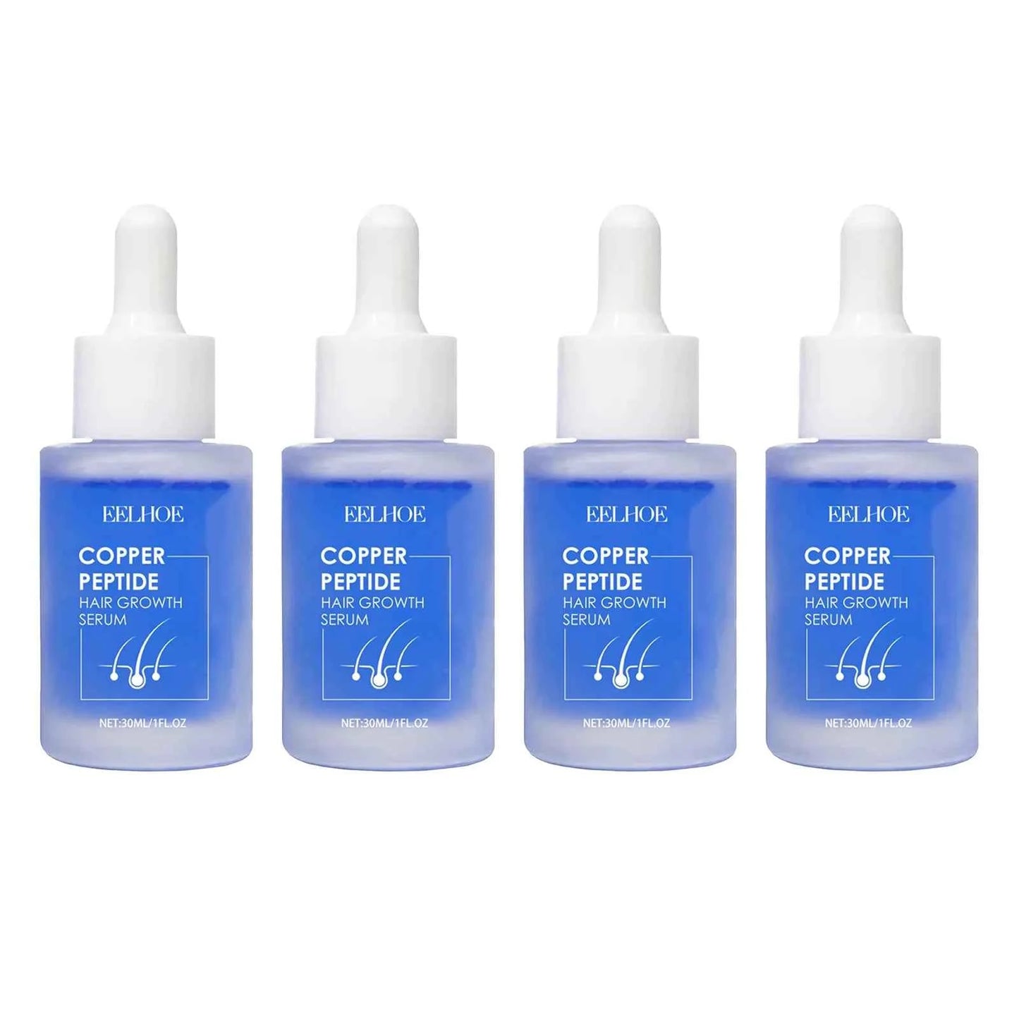 EELHOE 30ml Copper Peptide Hair Serum Strengthening Hair Roots Repair Hairs Damage Essence Nourish Smoother Hair Loss Growth Oil