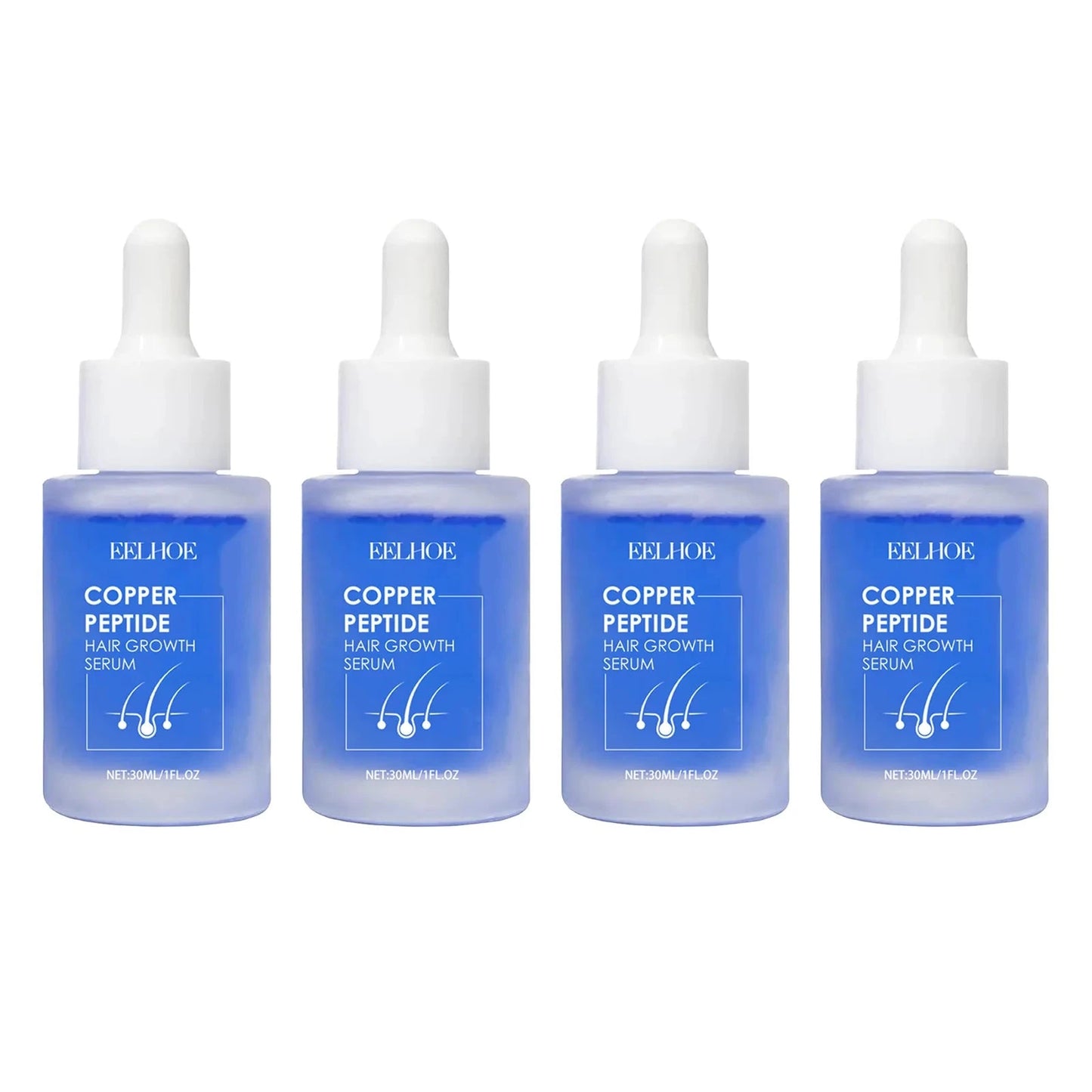 EELHOE 30ml Copper Peptide Hair Serum Strengthening Hair Roots Repair Hairs Damage Essence Nourish Smoother Hair Loss Growth Oil
