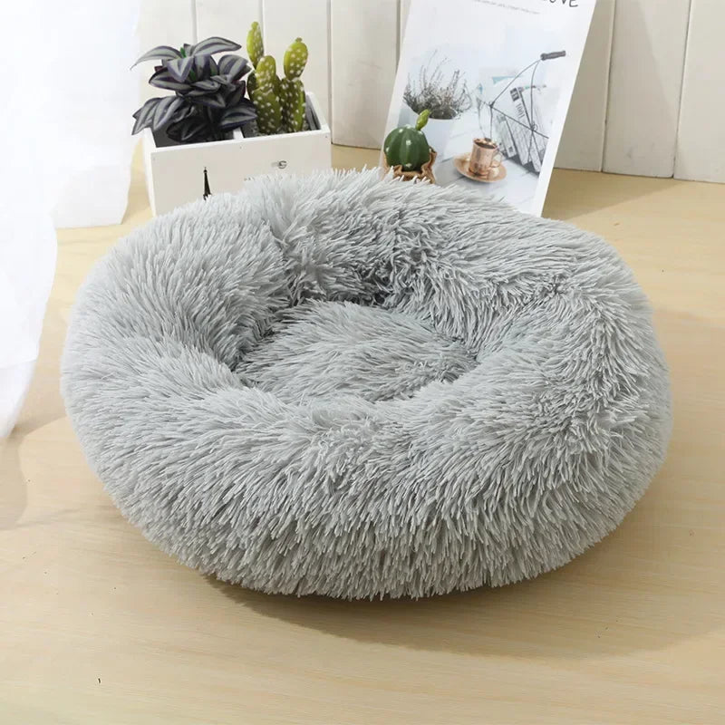 Round Cat Beds House Soft Long Plush Best Pet Dog Bed For Dogs Basket Pet Products Cushion Cat Bed Cat Mat Animals Sleeping Sofa - AMULET RING STORE