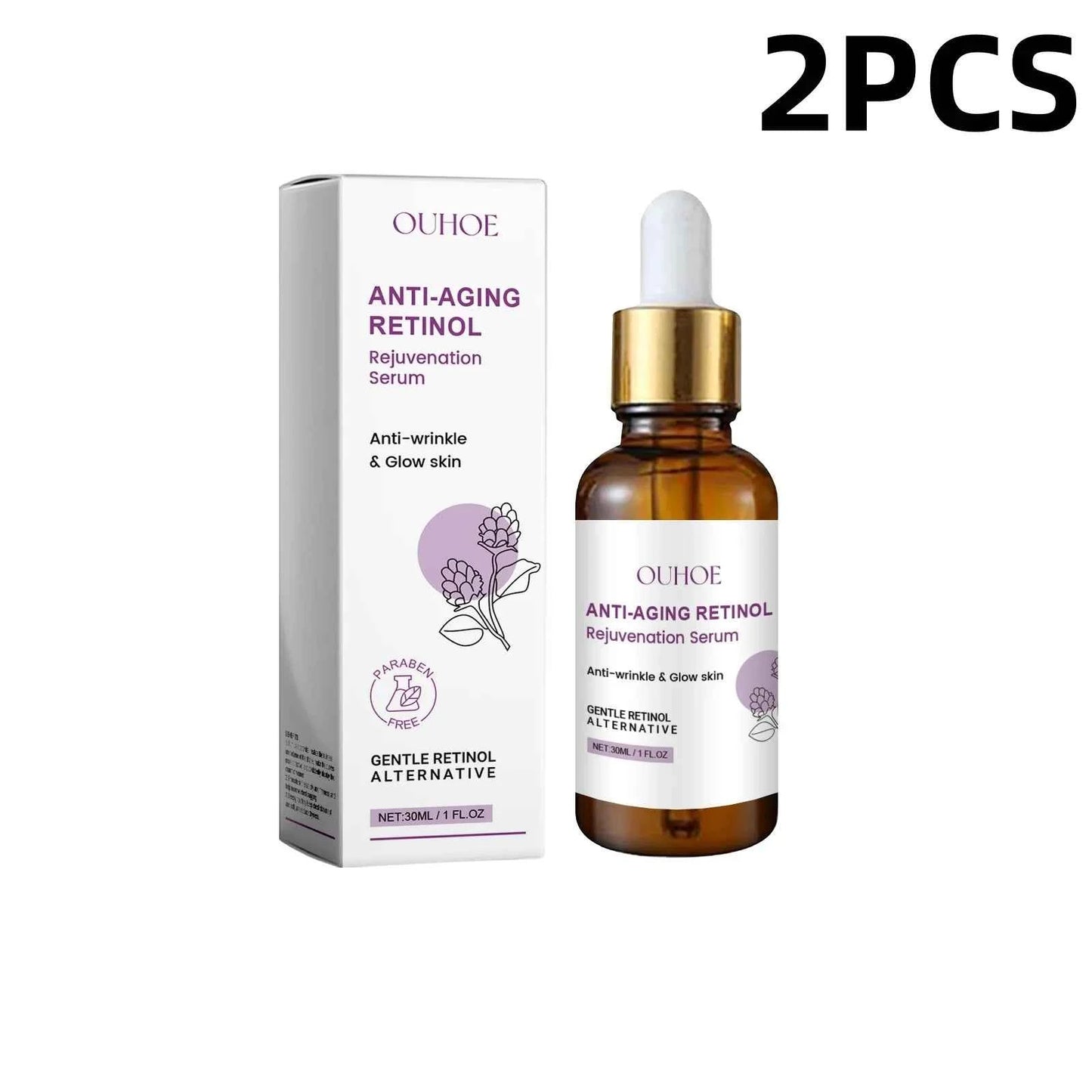 Retinol Facial Anti Wrinkle Essence Hydrating Firming Treatment, Lifts & Smooths Fine Lines, Nourishing, 30ml