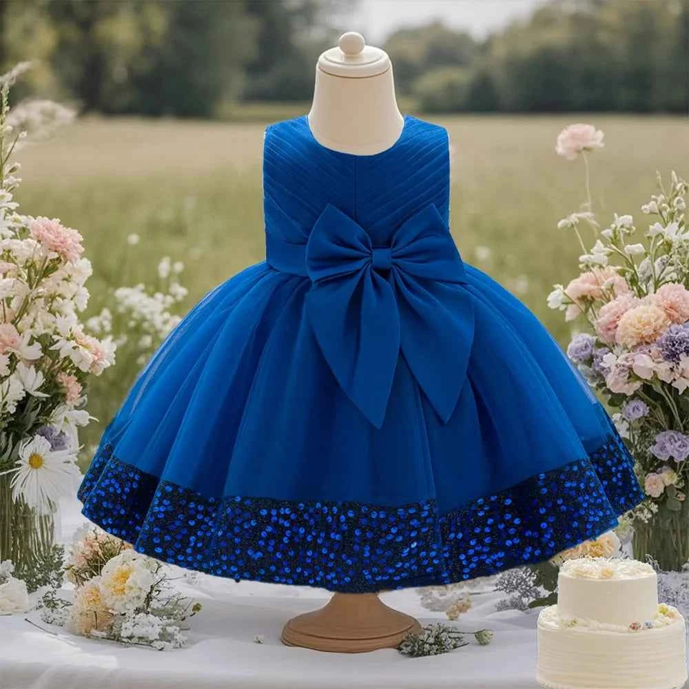 Sparkling flower embroidered gauze baby dress summer new style elegant girls' and children's dresses for girls and babies