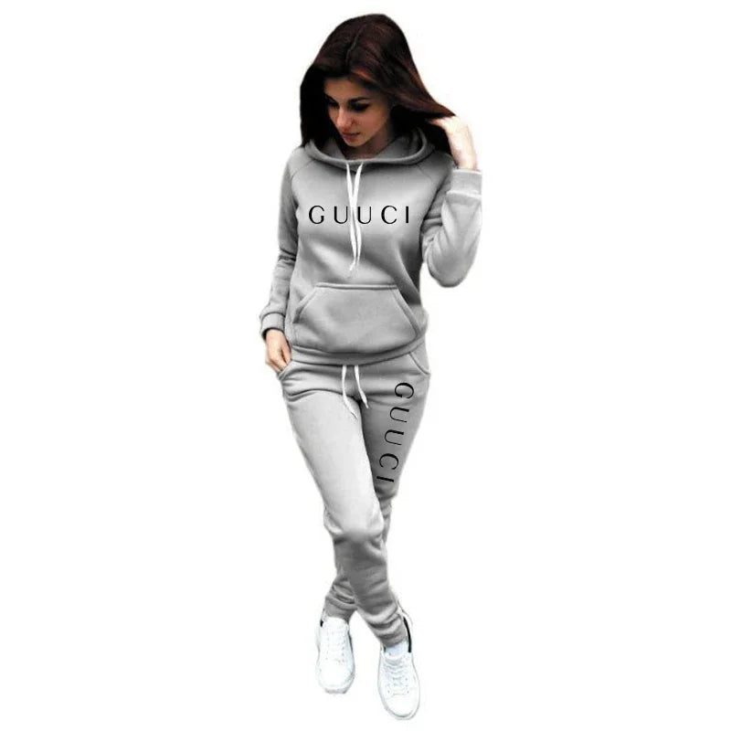 2025 Hot Sale Women Fashion Tracksuit Hoodies and Sweatpants High Quality Ladies Daily Casual Sports Jogging Suit Hooded Outfits - AMULET RING STORE