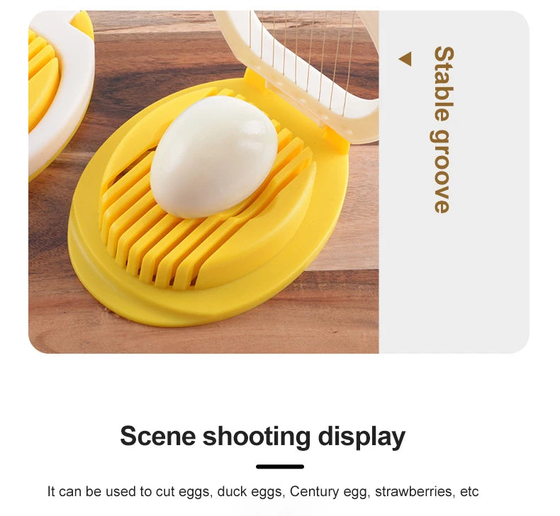1pc Stainless Steel Multi-purpose Egg Cutter Light and Convenient Creative Egg Slicer Egg Divider Kitchen Accessory