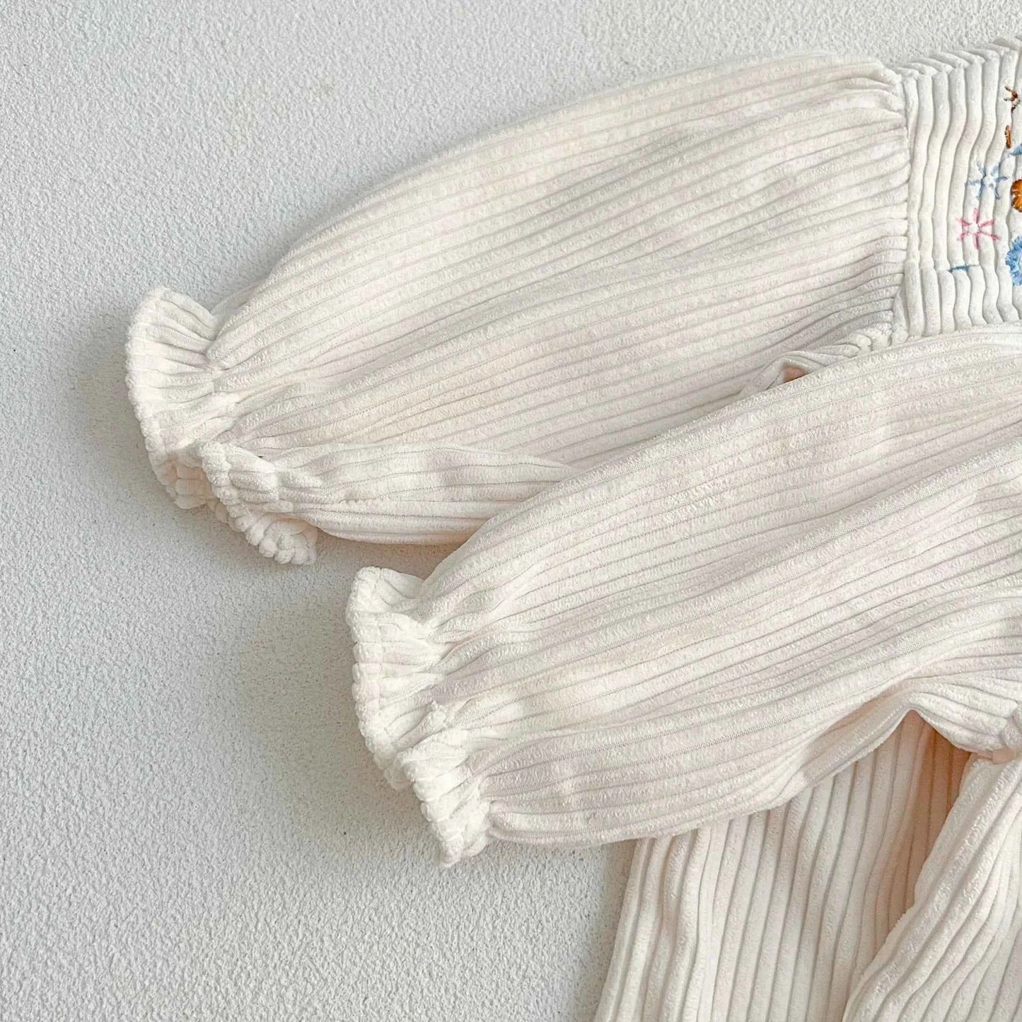 Autumn Toddler Baby Girl Romper Corduroy Long Sleeve Embroidered Flowers Newborn Baby Girl Jumpsuit Spring Baby Girl Clothing - AMULET RING STORE