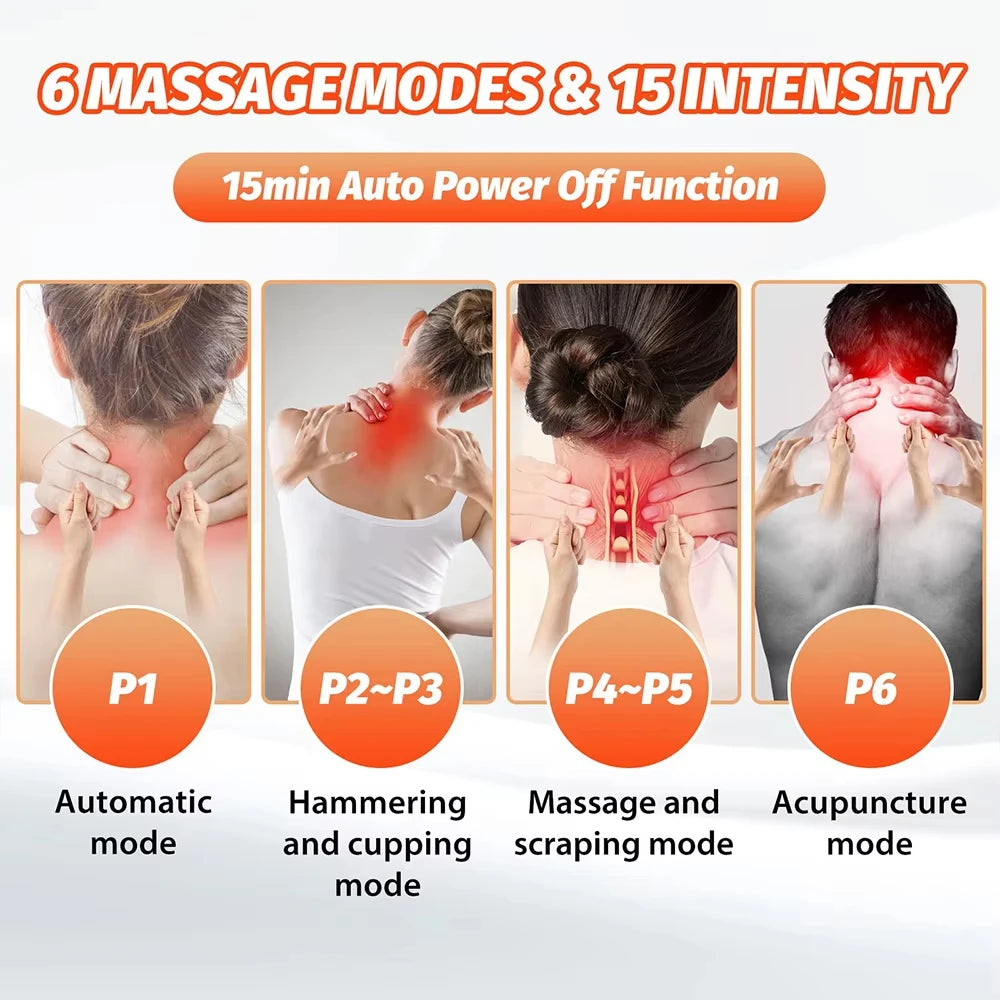 Xiaomi Mini Hanging Neck Massager Smart With Hot Pulse TENS Massage EMS Portable Muscle Stimulator Relax Shoulder Spine Kneading