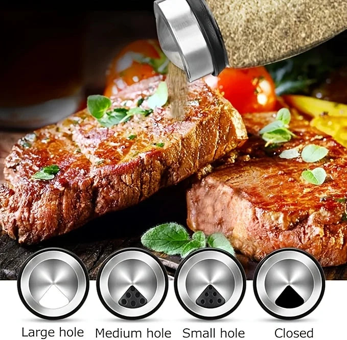 6pcs Glass Jar Bottle Set for Kitchen Storage Pantry Spices Organizers and Organization Spice Rack