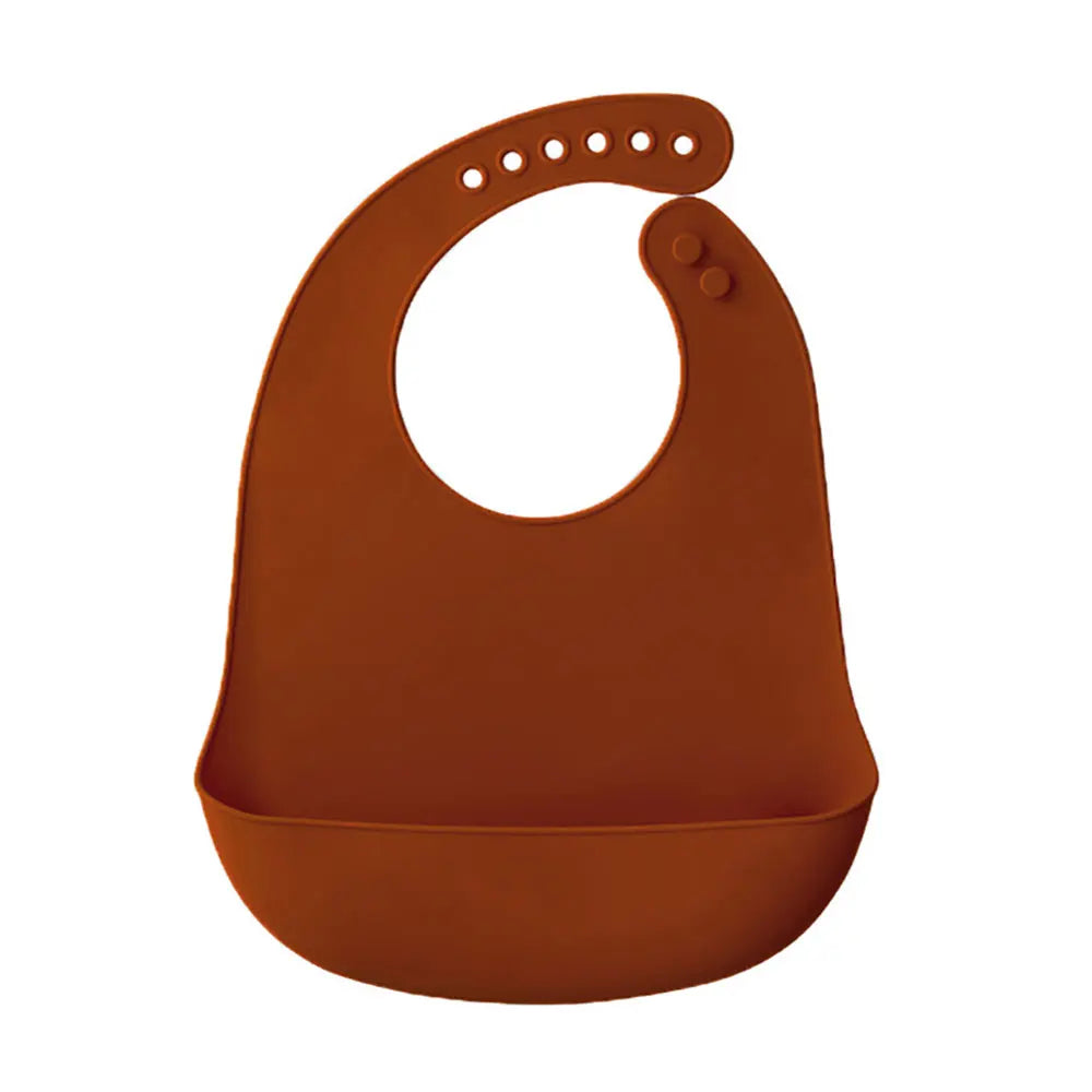 Silicone world Waterproof Silicone Bibs Baby Kids Stuff Kids Bib Aprons Girl Boy Adjustable Soft Silicone Bib Baby Feeding Stuff - AMULET RING STORE