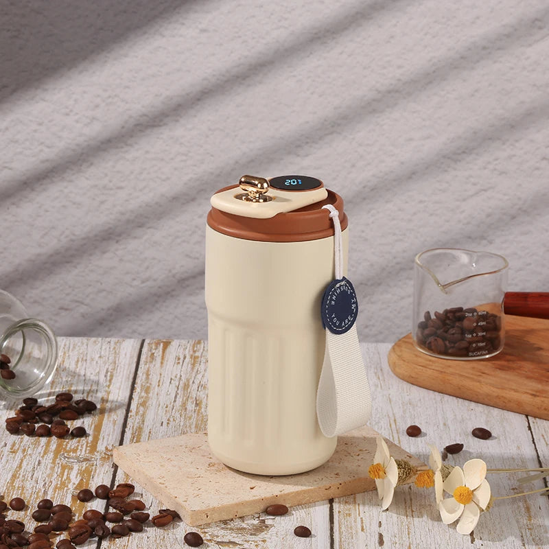 460ml Thermos Bottle Smart Display Temperature 316 Stainless Steel Vacuum Cup Office Coffee Cup Business Portable Thermal Mug