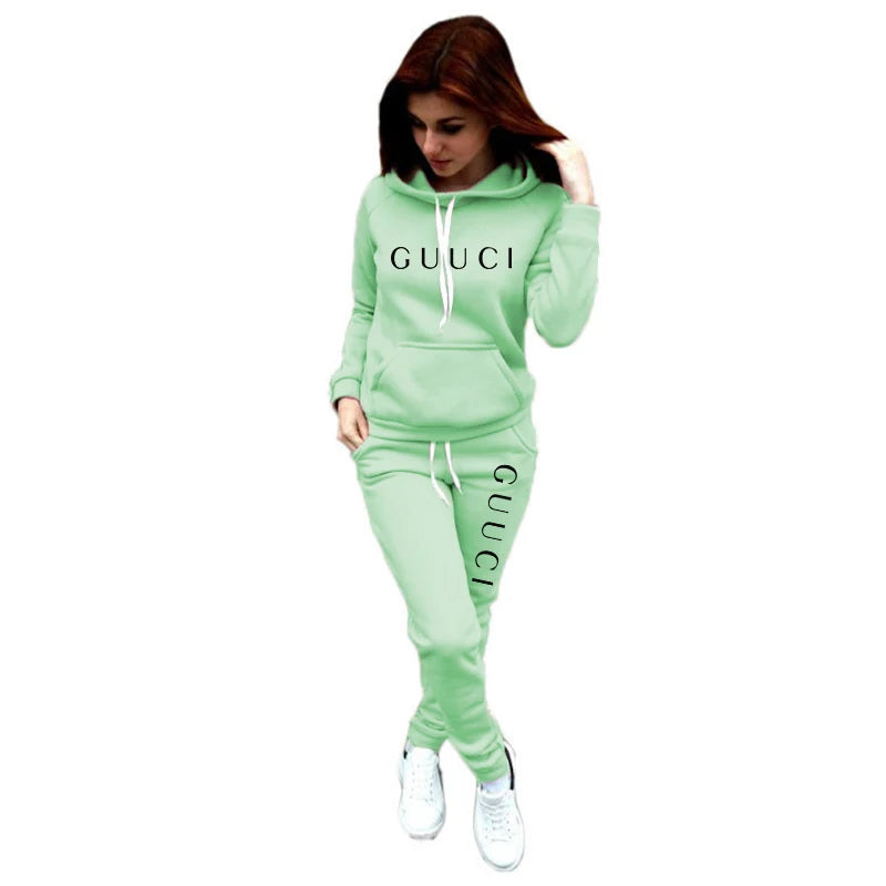 2025 Hot Sale Women Fashion Tracksuit Hoodies and Sweatpants High Quality Ladies Daily Casual Sports Jogging Suit Hooded Outfits - AMULET RING STORE
