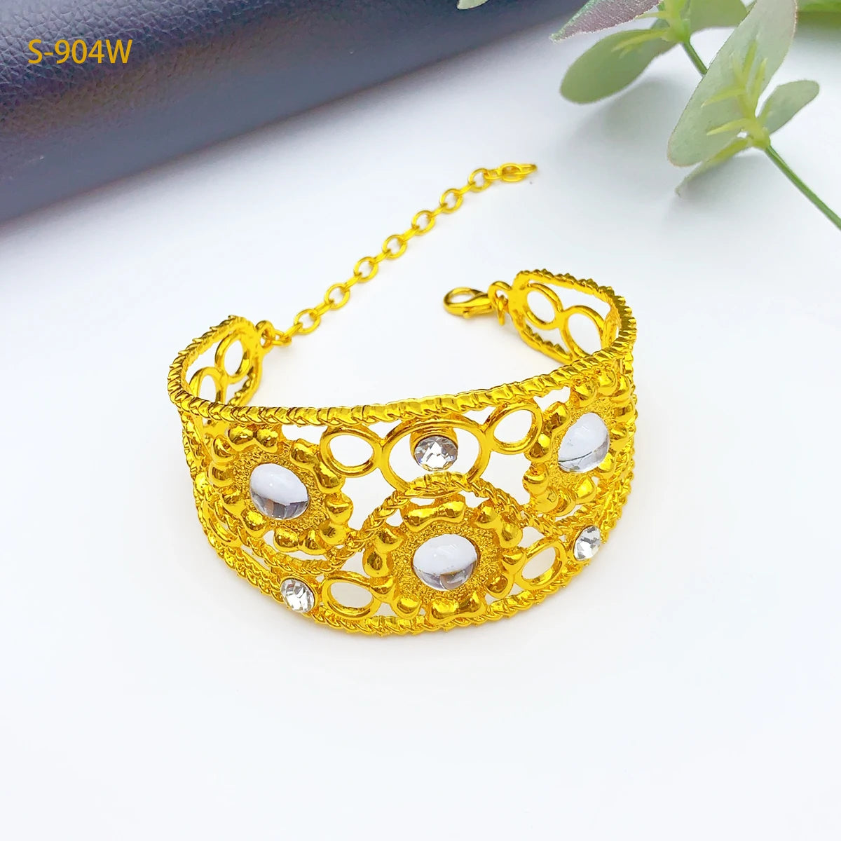 Ethiopian 24k Gold Plated Big Pendant Necklaces Set For Women