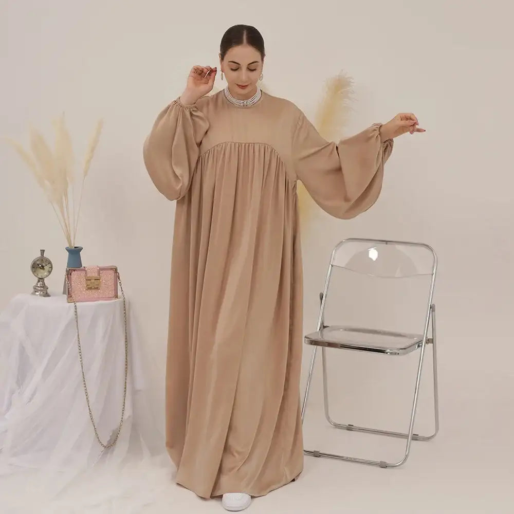 Plain Muslim Abaya Long Dress - Islamic Clothing - AMULET RING STORE