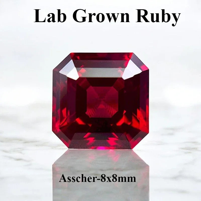 Lab Grown Ruby Pigeon Blood Red Color For Jewelry Diy Making Main Materials Selectable Certificate