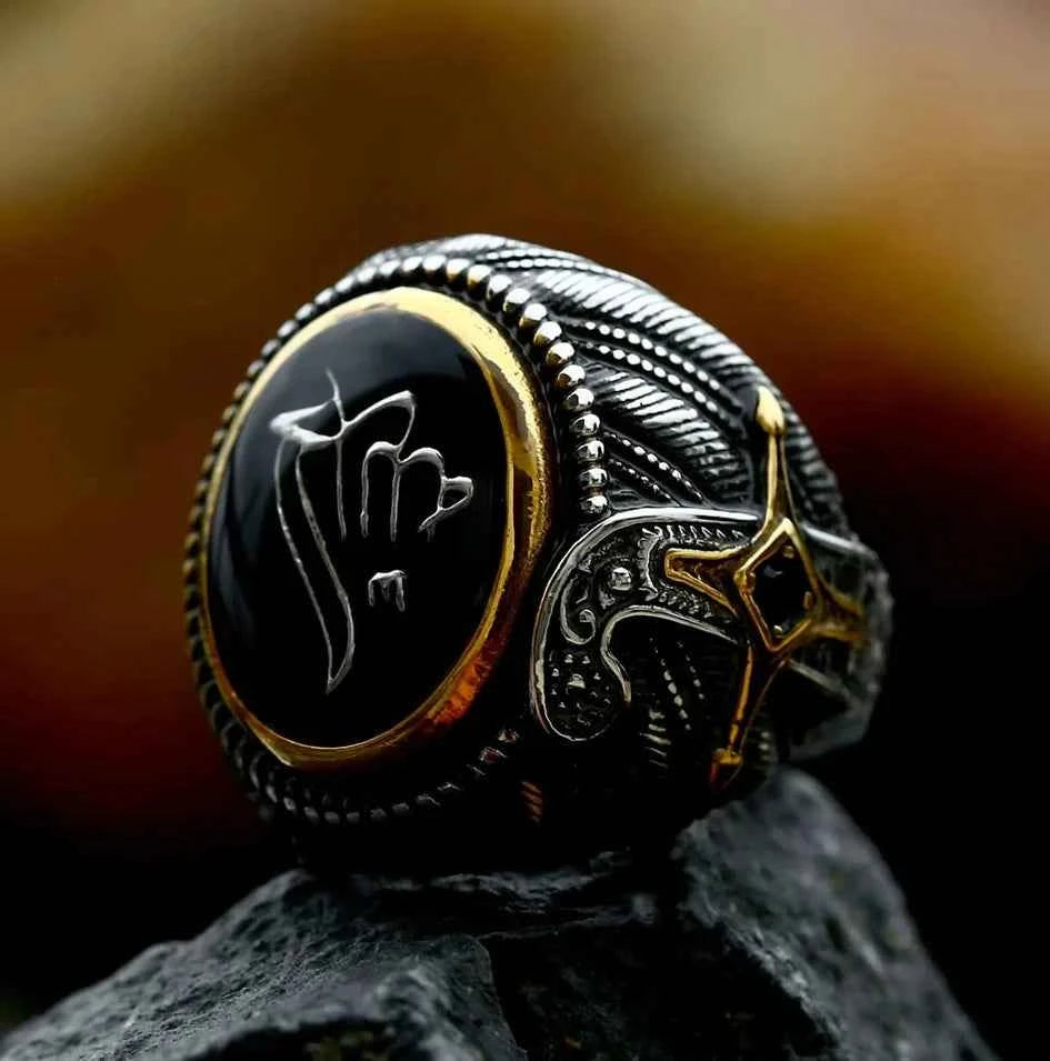 BEIER 2025 New Unique Design 316L Stainless Steel Turkey Ring - AMULET RING STORE