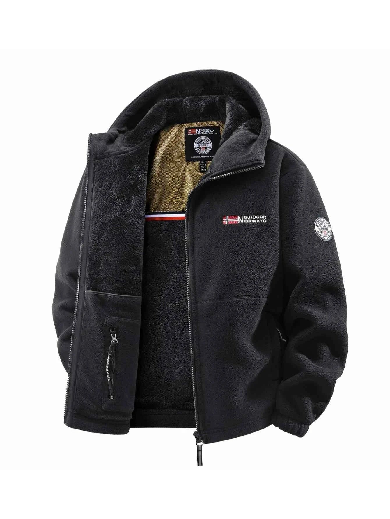 Men's Autumn and Winter Outdoor Hooded Jacket