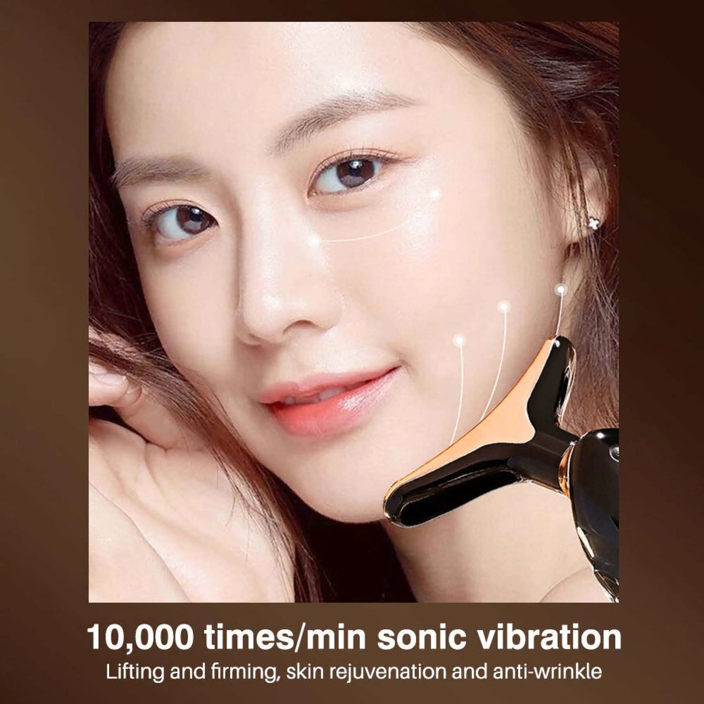Face Massager 3 In 1 Neck Facial Eye Massage Introducer Microcurrent Skin Rejuvenation Anti Aging Beauty Device Beauty Tools