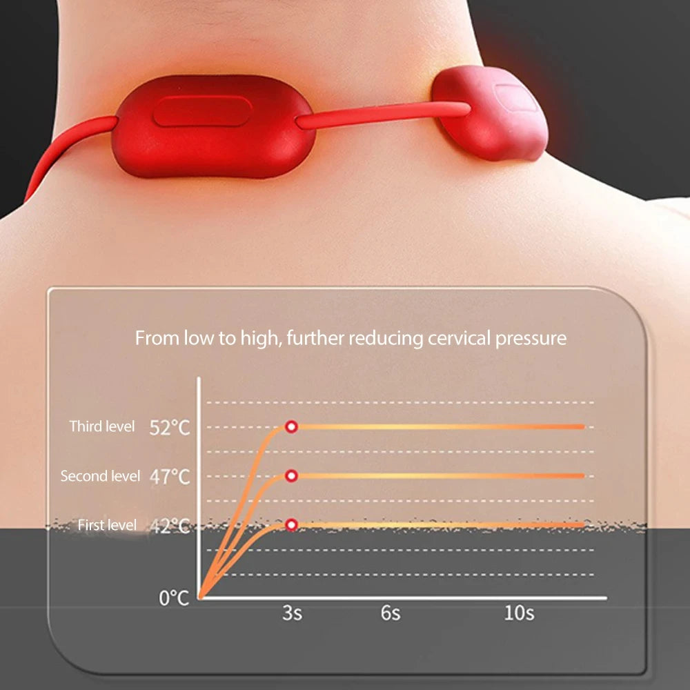 Xiaomi Mini Hanging Neck Massager Smart With Hot Pulse TENS Massage EMS Portable Muscle Stimulator Relax Shoulder Spine Kneading