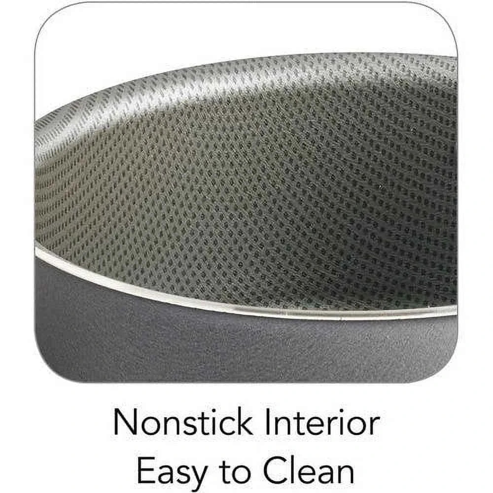 Nonstick Covered Sauce Pan 3 Quart Aluminum Dishwasher Safe Easy Cleanup Stay Cool Handle Tempered Glass Lid Kitchen Cookware