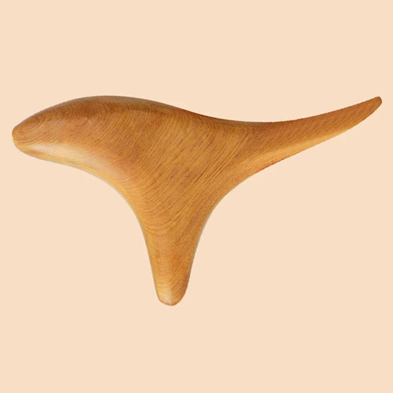 Nature Wood Trigonometric Massage Cone Wooden Lymphatic Massage Stick Face Hand Foot Body Massager Gua Sha Board Acupuncture Pen - AMULET RING STORE