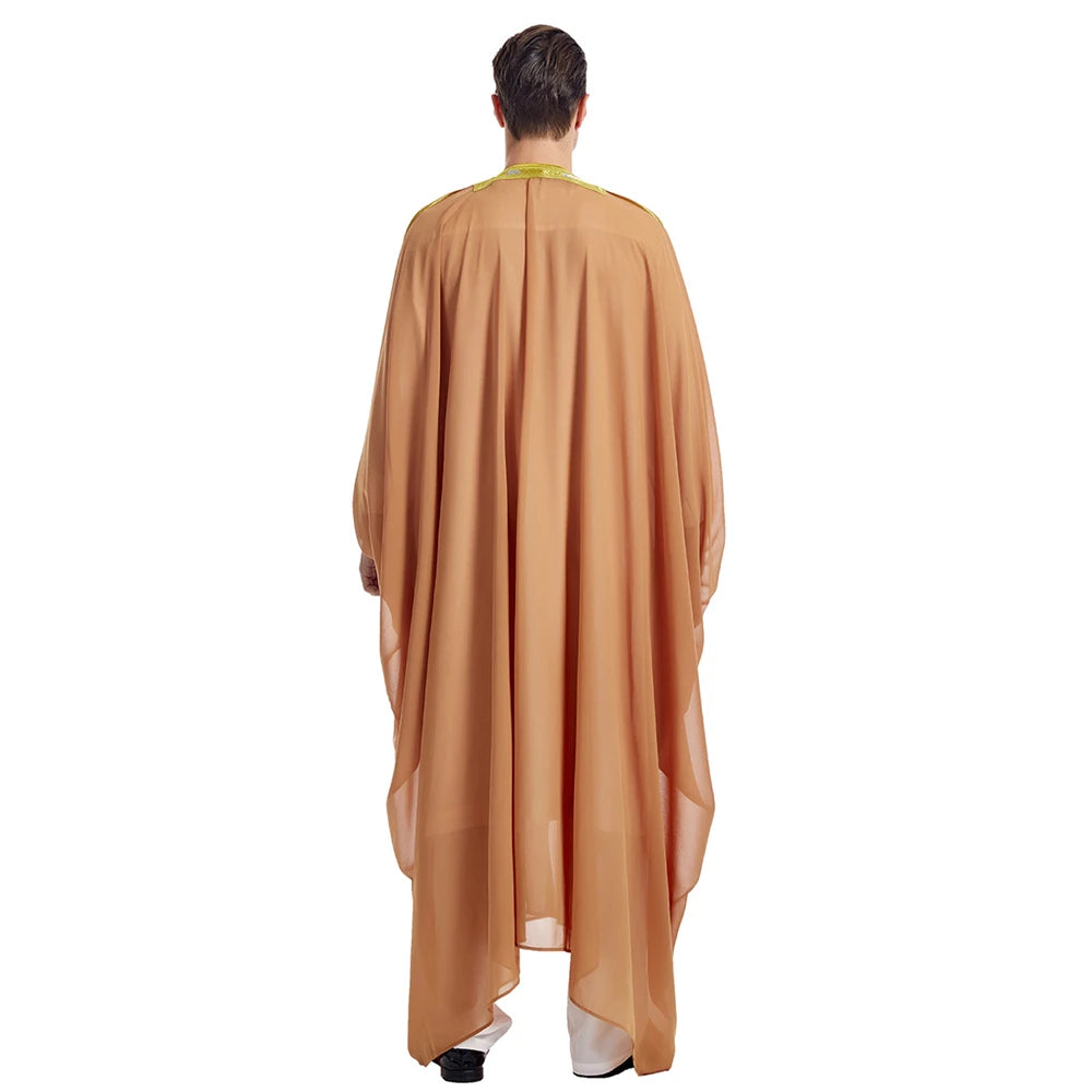Islam Clothing Men Robe Kaftan Muslim Man Moroccan Casual Long Jubba Thobe Arabic Robe Middle East National Costume Eid Ramadan
