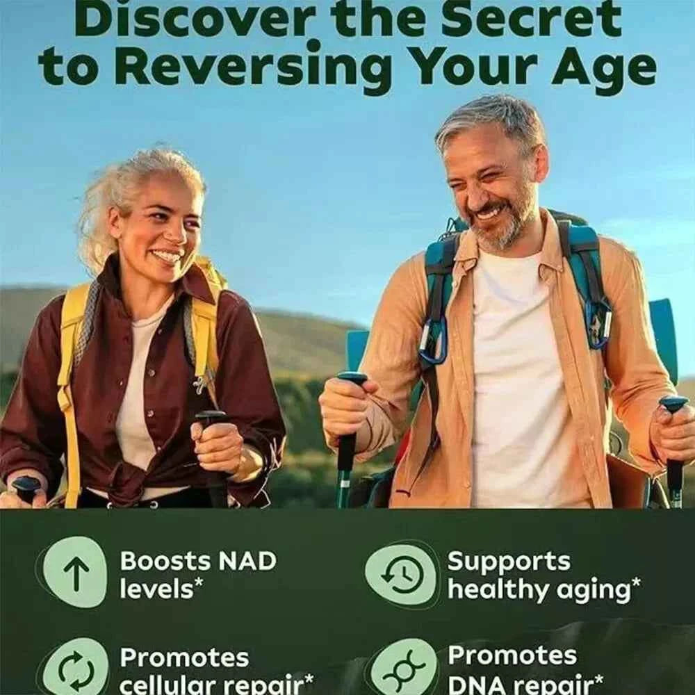 NAD+ Booster 900mg Anti-Aging Supplement with Nicotinamide Riboside Resveratrol Free Shipping