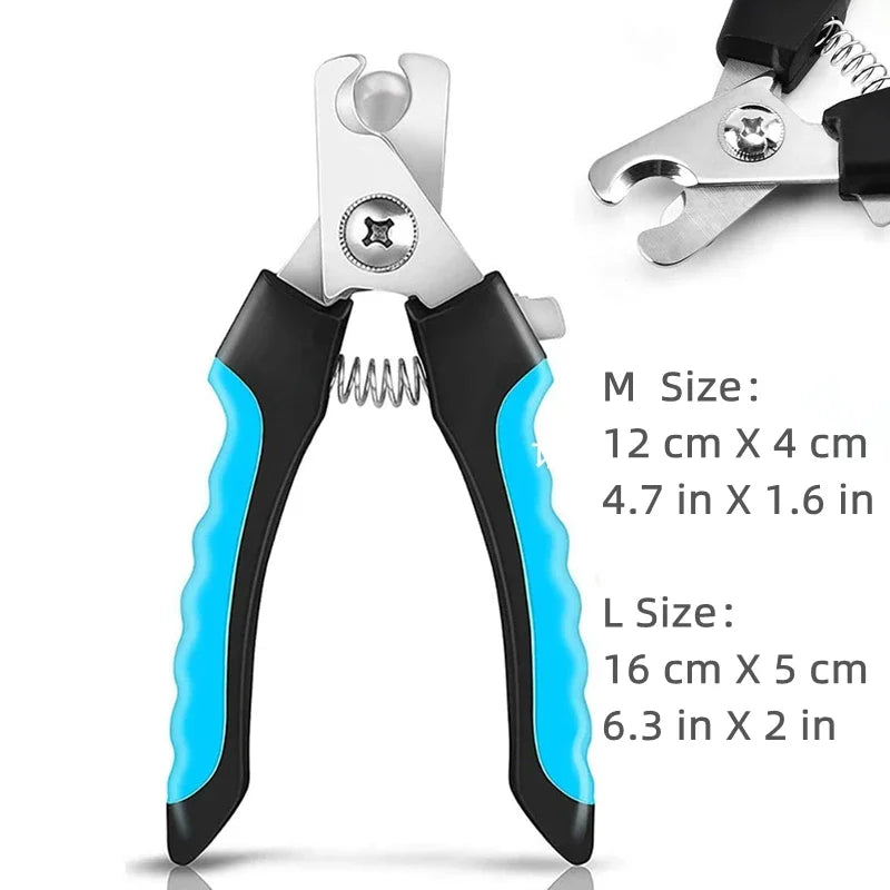 Professional Pet Nail Clipper with Safety Guard Stainless Steel Scissors Cat Dog for Claw Care Grooming Supplies Size Fits - AMULET RING STORE