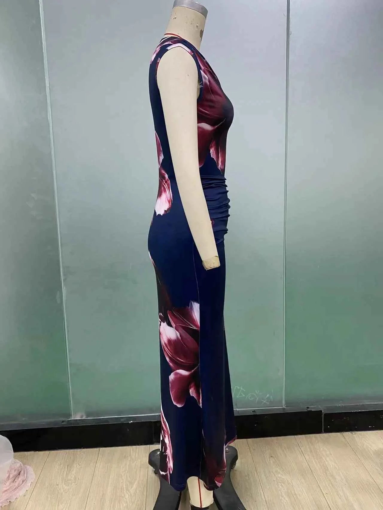 Sexy Bodycon Maxi Dresses For Women 2025 Summer Fashion Sleeveless O-neck Slim Long Party Dress Elegant Vestidos