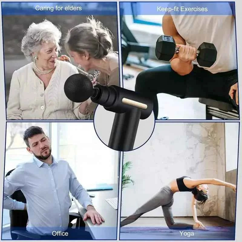 USB Mini Massage Gun Fascia Machine Muscle Relaxation Vibrating Gun Rod Massage Fitness Equipment Neck Grab Fascia Gun - AMULET RING STORE