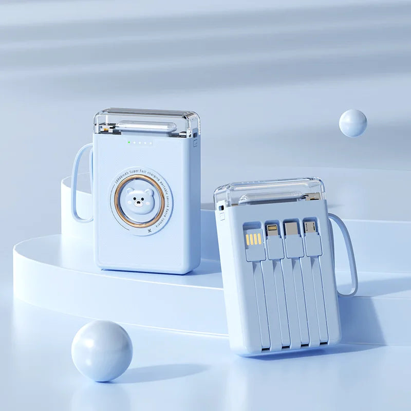 Mini Power Bank 20000mAh Cute Pet Cartoon Portable Charger Powerbank for IPhone Samsung Huawei Xiaomi External Spare Battery