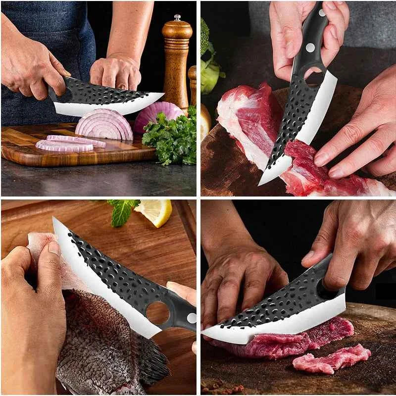 Boning Knives Chef Cooking Slicing Meat Fruit Fish Fillet Kitchen Knives Stainless Steel Hand Forge Blade Utility Barbecue Knife