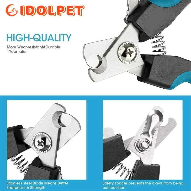 Professional Pet Nail Clipper with Safety Guard Stainless Steel Scissors Cat Dog for Claw Care Grooming Supplies Size Fits - AMULET RING STORE