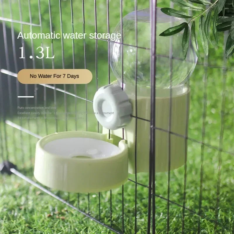 Automatic Dog Cat Feeder Cage Hanging Pet Bowls Pet Water Dispenser Dog Water Bottle Food Container Dispenser Bowl for Cat Dog - AMULET RING STORE