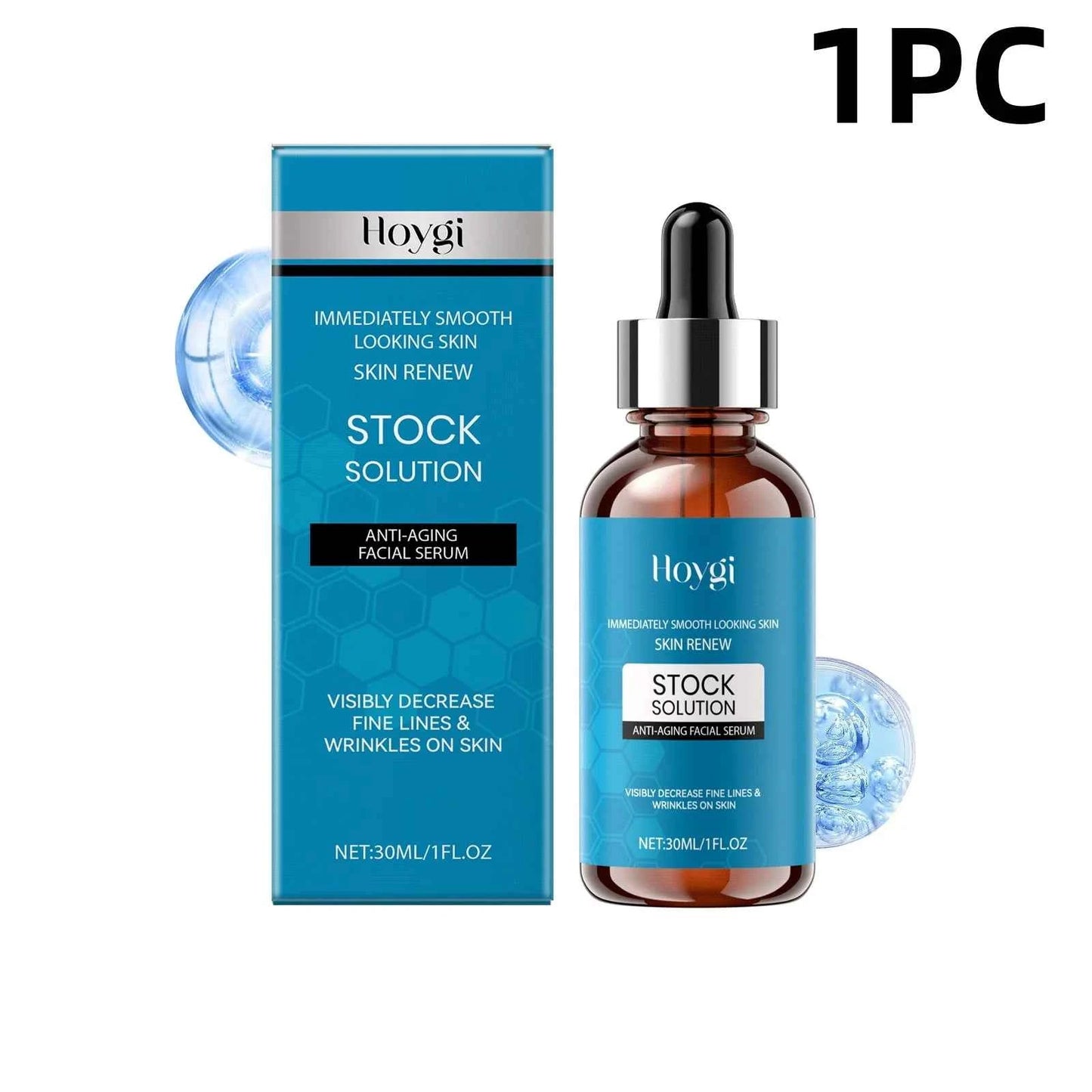 Collagen Facial Serum Hydrating Brightening Essence, Under Eye Wrinkle Care Gentle Anti-Aging Concentrate for All Skin Types