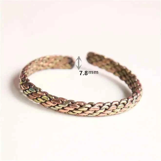 Indian Jewelry Red Copper Wrapped Open Cuff Slim Bangles for Girls BB-218