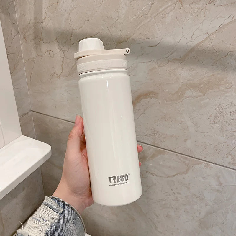 Tyeso Stainless Steel Thermos Water Bottle Portable Sport Vacuum Flask Keeps Cold and Heat Thermal Mug Insulated Car Tumbler Cup - AMULET RING STORE