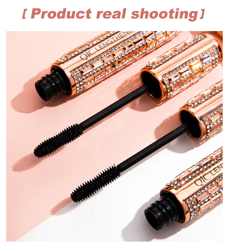Waterproof 4D Diamond Shine Volume Curl Mascara Luxury Style Smudge-proof Eye Makeup for All Skin Types Eye Cosmetics - AMULET RING STORE