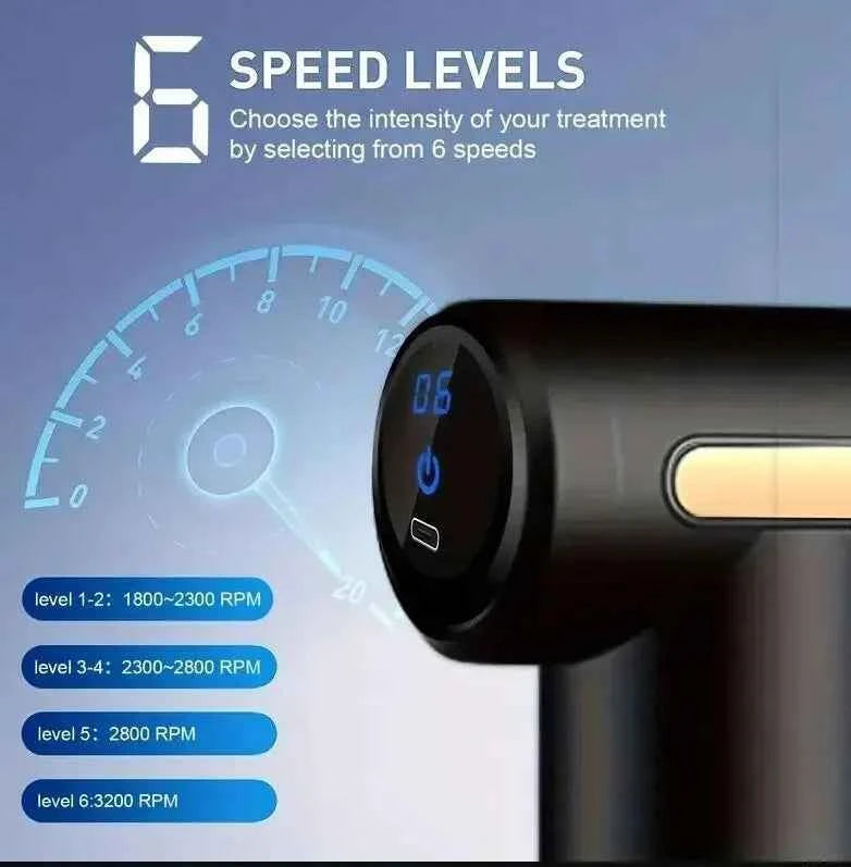 USB Mini Massage Gun Fascia Machine Muscle Relaxation Vibrating Gun Rod Massage Fitness Equipment Neck Grab Fascia Gun - AMULET RING STORE