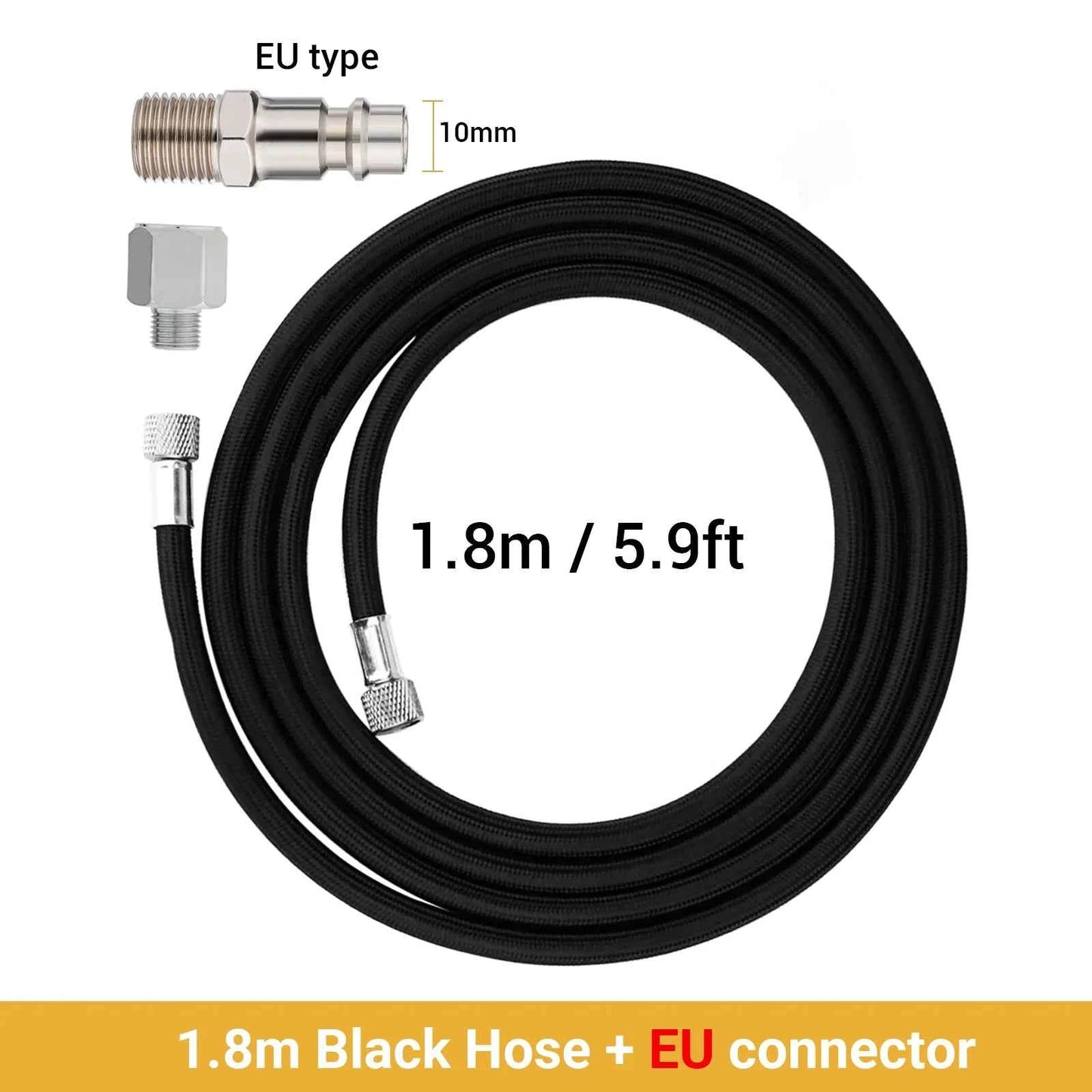 Professional Nylon Braided Airbrush Hose 1/8"*1.8m(5.9ft) Fitting 1/8in EU US Adapter for Air Pump Compresso Accessories - AMULET RING STORE