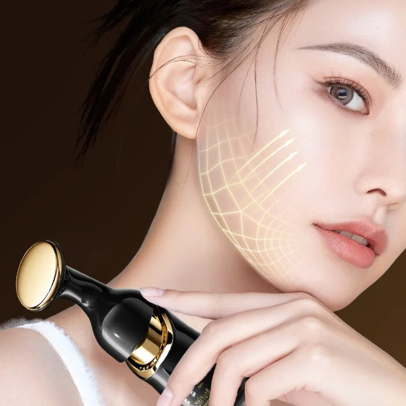 Face Massager 3 In 1 Neck Facial Eye Massage Introducer Microcurrent Skin Rejuvenation Anti Aging Beauty Device Beauty Tools