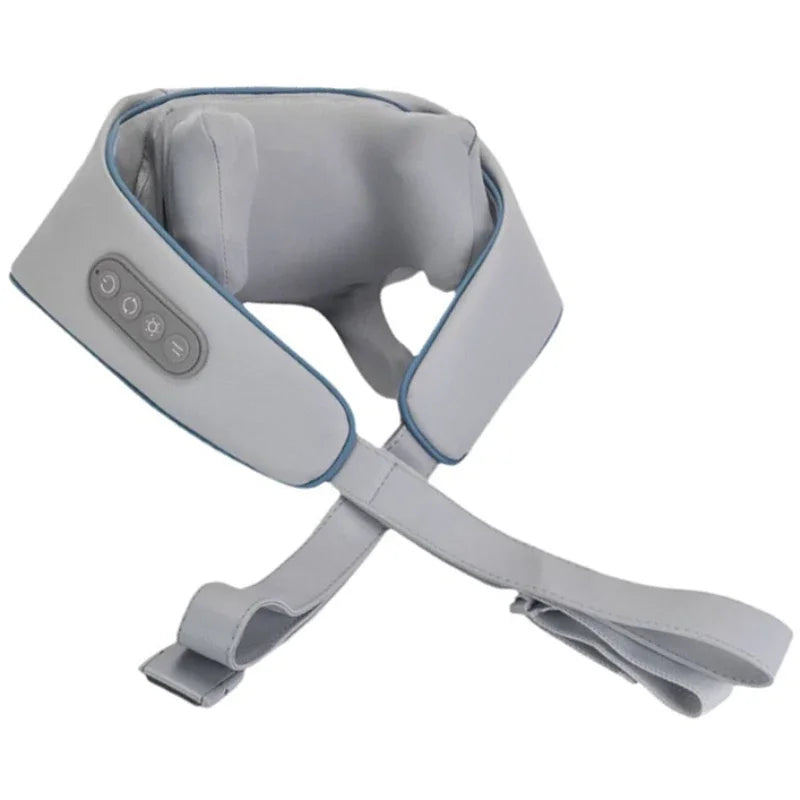 Shoulder and neck massager, capable of deep hot compress, finger pressure wireless massage shawl, electric kneading massager