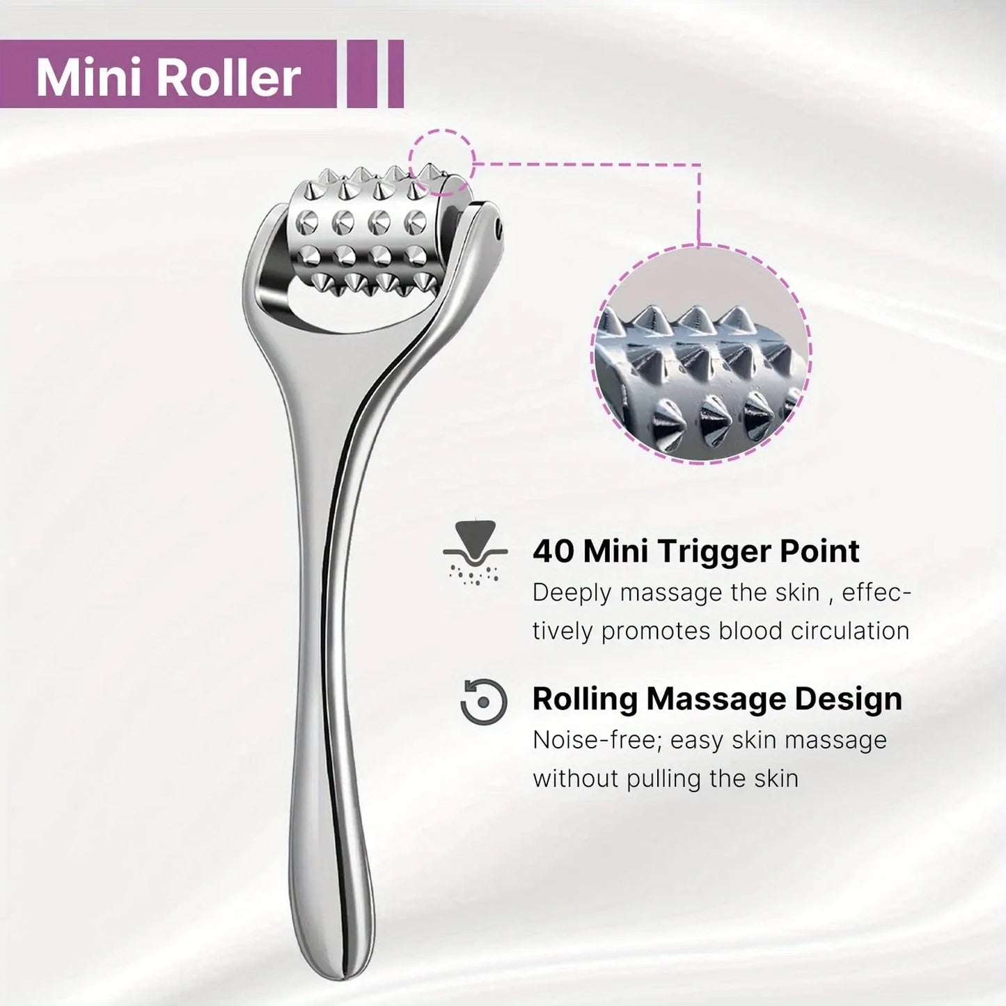Face Massager Massage Acupuncture Roller For Neck Arm Leg Foot Face Lifting Deep Tissue Massage Tool Face Beauty Skin Care Tool
