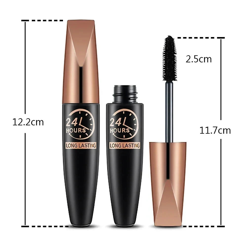 5D Waterproof Mascara Lengthens Eyelashes Extension Black Silk Fiber Mascara Female Makeup Cosmetic Waterproof Mascara - AMULET RING STORE