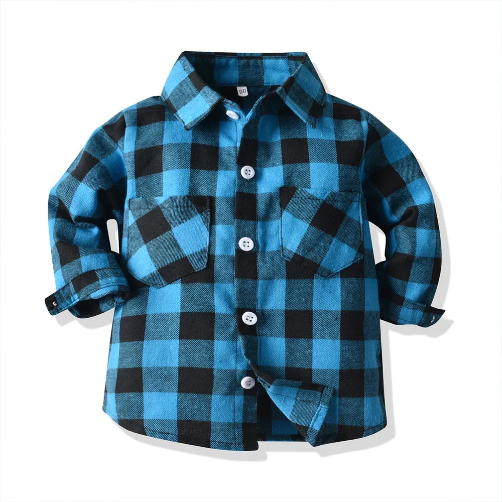 Boy's Classic Plaid Shirt/Children's Long Sleeves Shirt Kids Shirt3530