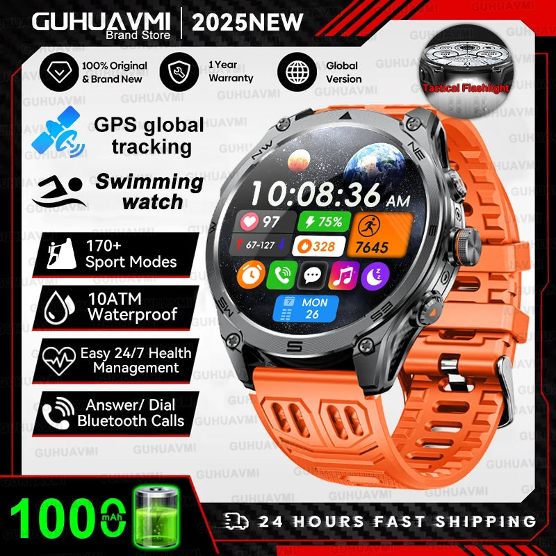 New T-Rex3 Ultra 1000mAh Battery Smart Watch Built in GPS Compass 10ATM Waterproof Sports tracker Outdoors Military Smartwatches