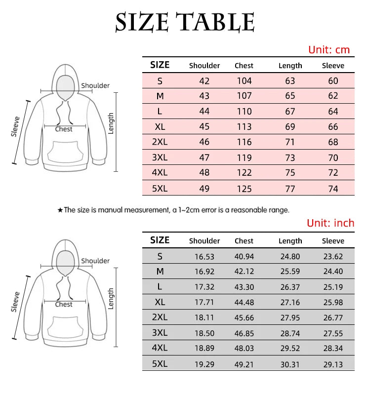Vintage Men's Sweatshirt 3D Skull Graphic Printed Casual Hoodie